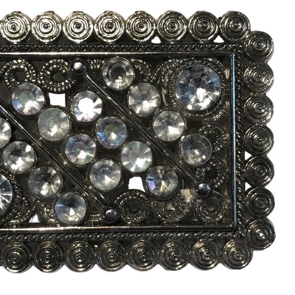 Woman's Rhinestone Studded Belt Buckle - Picture 3 of 4